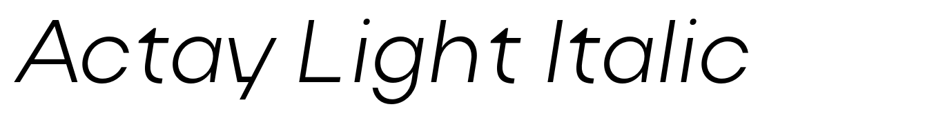 Actay Light Italic